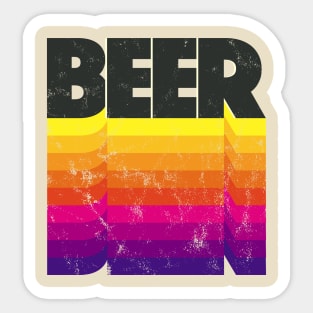 Beer Retro Style by Treaja Sticker